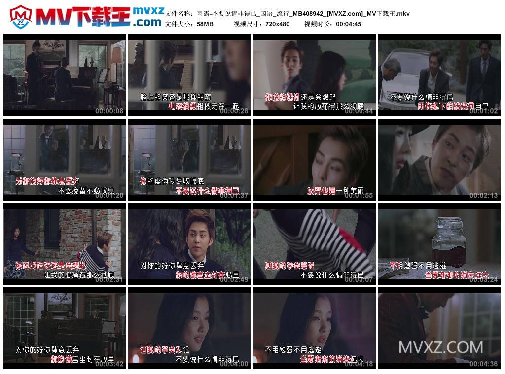 雨露-不要说情非得已_国语_流行_MB408942